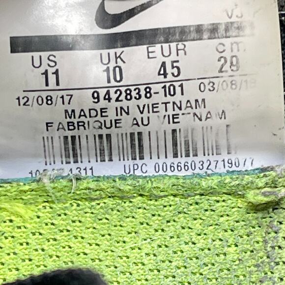 Nike Free RN Flyknit Shoes Mens Size 11 Oreo Running Comfort Walking Gym Sneaker - Picture 8 of 8